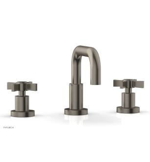 Phylrich D139/15A Basic 7 1/2" Double Blade Cross Handle Widespread Bathroom Sink Faucet with Low Spout in Pewter