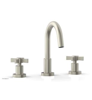 Phylrich D138/15B Basic 6 7/8" Double Blade Cross Handle Widespread Bathroom Sink Faucet with Medium Spout in Brushed Nickel