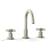 Phylrich D138/15B Basic 6 7/8" Double Blade Cross Handle Widespread Bathroom Sink Faucet with Medium Spout in Brushed Nickel