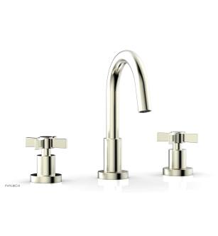 Phylrich D138/015 Basic 6 7/8" Double Blade Cross Handle Widespread Bathroom Sink Faucet with Medium Spout in Satin Nickel