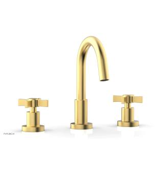 Phylrich D138/24B Basic 6 7/8" Double Blade Cross Handle Widespread Bathroom Sink Faucet with Medium Spout in Burnished Gold