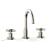 Phylrich D138/014 Basic 6 7/8" Double Blade Cross Handle Widespread Bathroom Sink Faucet with Medium Spout in Polished Nickel