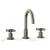 Phylrich D138/15A Basic 6 7/8" Double Blade Cross Handle Widespread Bathroom Sink Faucet with Medium Spout in Pewter