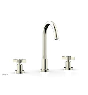 Phylrich D137/015 Basic 7 1/4" Double Blade Cross Handle Widespread Bathroom Sink Faucet with High Spout in Satin Nickel