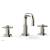 Phylrich D136/014 Basic 7 1/2" Double Tubular Cross Handle Widespread Bathroom Sink Faucet with Low Spout in Polished Nickel