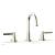 Phylrich D131/015 Basic 7 1/4" Double Lever Handle Widespread Bathroom Sink Faucet with Medium Spout in Satin Nickel