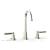 Phylrich D130/015 Basic 7 1/4" Double Lever Handle Widespread Bathroom Sink Faucet with High Spout in Satin Nickel