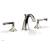 Phylrich D206/014 3Ring 7 5/8" Double Curved Handle Widespread Bathroom Sink Faucet in Polished Nickel