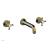 Phylrich 500-11/047 Hex 8 1/4" Double Cross Handle Wall Mount Bathroom Sink Faucet in Brass/Antique Brass