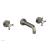 Phylrich 500-11/15A Hex 8 1/4" Double Cross Handle Wall Mount Bathroom Sink Faucet in Pewter