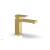 Phylrich 291L-06/24B Stria 5 1/2" Single Hole Bathroom Sink Faucet with Blade Handle in Burnished Gold