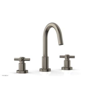 Phylrich D135/15A Basic 6 7/8" Double Tubular Cross Handle Widespread Bathroom Sink Faucet with Medium Spout in Pewter