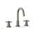 Phylrich D135/15A Basic 6 7/8" Double Tubular Cross Handle Widespread Bathroom Sink Faucet with Medium Spout in Pewter