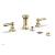 Phylrich 500-61/004 Hex Traditional Four Hole Deck Mounted Vertical Spray Bidet Faucet Set in Satin Brass