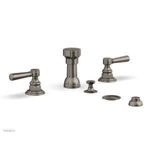 Phylrich 500-61/15A Hex Traditional Four Hole Deck Mounted Vertical Spray Bidet Faucet Set in Pewter