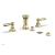 Phylrich 500-61/24B Hex Traditional Four Hole Deck Mounted Vertical Spray Bidet Faucet Set in Burnished Gold