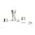 Phylrich 230-61/015 Basic II Four Hole Deck Mounted Vertical Spray Bidet Faucet Set in Satin Nickel