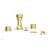 Phylrich 230-61/24B Basic II Four Hole Deck Mounted Vertical Spray Bidet Faucet Set in Burnished Gold