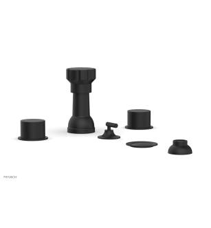 Phylrich 230-6/040 Basic II Four Hole Deck Mounted Vertical Spray Bidet Faucet Set in Black