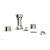 Phylrich 230-61/014 Basic II Four Hole Deck Mounted Vertical Spray Bidet Faucet Set in Polished Nickel