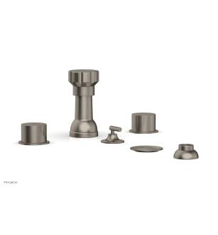Phylrich 230-61/15A Basic II Four Hole Deck Mounted Vertical Spray Bidet Faucet Set in Pewter