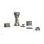 Phylrich 230-61/15A Basic II Four Hole Deck Mounted Vertical Spray Bidet Faucet Set in Pewter