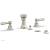 Phylrich 161-61/15B Henri Four Hole Deck Mounted Vertical Spray Bidet Faucet Set in Brushed Nickel