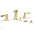 Phylrich 161-61/24B Henri Four Hole Deck Mounted Vertical Spray Bidet Faucet Set in Burnished Gold