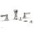 Phylrich 161-61/014 Henri Four Hole Deck Mounted Vertical Spray Bidet Faucet Set in Polished Nickel