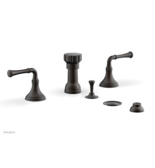 Phylrich D4205/10B 3Ring 5 3/8" Four Hole Deck Mounted Vertical Spray Bidet Faucet Set in Distressed Bronze/Oil Rubbed Bronze