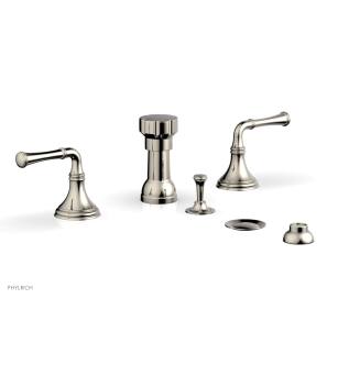 Phylrich D4205/014 3Ring 5 3/8" Four Hole Deck Mounted Vertical Spray Bidet Faucet Set in Polished Nickel