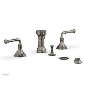 Phylrich D4205/15A 3Ring 5 3/8" Four Hole Deck Mounted Vertical Spray Bidet Faucet Set in Pewter