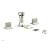 Phylrich 291-60/015 Stria Four Hole Deck Mounted Vertical Spray Bidet Faucet Set in Satin Nickel