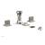 Phylrich 291-60/014 Stria Four Hole Deck Mounted Vertical Spray Bidet Faucet Set in Polished Nickel