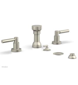 Phylrich D4130/15B Basic 5 3/8" Four Hole Deck Mounted Vertical Spray Bidet Faucet Set in Brushed Nickel