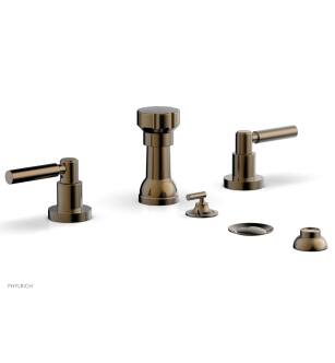 Phylrich D4130/047 Basic 5 3/8" Four Hole Deck Mounted Vertical Spray Bidet Faucet Set in Brass/Antique Brass