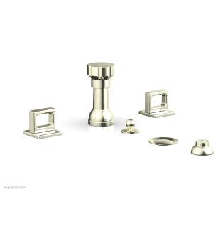 Phylrich 290-6/15B Mix Four Hole Deck Mounted Vertical Spray Bidet Faucet Set in Brushed Nickel