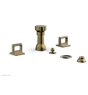 Phylrich 290-62/047 Mix Four Hole Deck Mounted Vertical Spray Bidet Faucet Set in Brass/Antique Brass