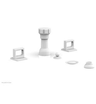 Phylrich 290-62/050 Mix Four Hole Deck Mounted Vertical Spray Bidet Faucet Set in White