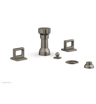 Phylrich 290-62/15A Mix Four Hole Deck Mounted Vertical Spray Bidet Faucet Set in Pewter