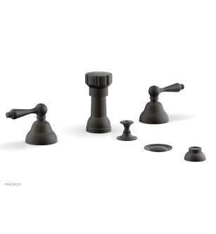 Phylrich D4100/10B Revere and Savannah 5 3/8" Four Hole Deck Mounted Vertical Spray Bidet Faucet Set in Distressed Bronze/Oil Rubbed Bronze