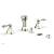Phylrich D4100/015 Revere and Savannah 5 3/8" Four Hole Deck Mounted Vertical Spray Bidet Faucet Set in Satin Nickel