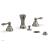 Phylrich D4100/15A Revere and Savannah 5 3/8" Four Hole Deck Mounted Vertical Spray Bidet Faucet Set in Pewter