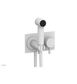 Phylrich 230-68/050 Basic II 3 1/2" Two Hole Wall Mount Bidet Spray Faucet with Lever Handle in White