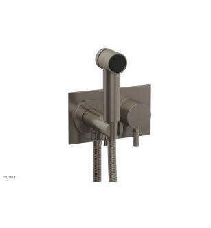 Phylrich 230-68/15A Basic II 3 1/2" Two Hole Wall Mount Bidet Spray Faucet with Lever Handle in Pewter
