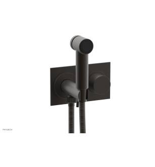 Phylrich 230-66/10B Basic II 3 1/2" Two Hole Wall Mount Bidet Spray Faucet with Smooth Handle in Distressed Bronze/Oil Rubbed Bronze