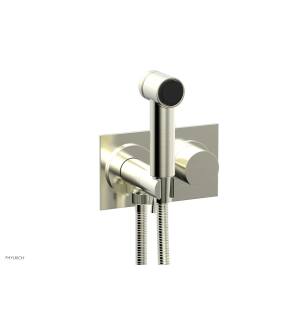Phylrich 230-66/015 Basic II 3 1/2" Two Hole Wall Mount Bidet Spray Faucet with Smooth Handle in Satin Nickel