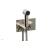 Phylrich 230-66/014 Basic II 3 1/2" Two Hole Wall Mount Bidet Spray Faucet with Smooth Handle in Polished Nickel