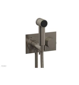 Phylrich 230-66/15A Basic II 3 1/2" Two Hole Wall Mount Bidet Spray Faucet with Smooth Handle in Pewter