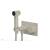 Phylrich 230-65/15B Basic II 3 1/2" Two Hole Wall Mount Bidet Spray Faucet with Knurled Handle in Brushed Nickel